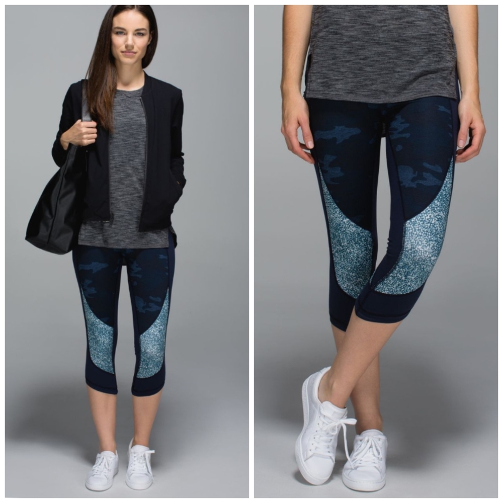 Lululemon 🌿 Wunder Under Crop Lotus Camo
